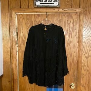 Lane Bryant top- lacy, open work look